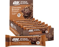 Optimum Nutrition Protein Crunch Bars - Crunchy Chocolate Brownie Proteine Repen - Vegetarisch - 10 Eiwitrepen (650 gram)