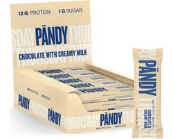 Pandy Low Sugar Protein Bar - Chocolate with Creamy Milk - Eiwitrepen - 18 x 35 g