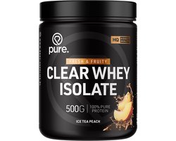 Pure. Clear Whey Isolate - Eiwit Limonade - Clear Whey Protein - Verfrissende Eiwit poeder - Ice Tea Peach - 20 servings - 500g