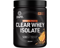 Pure. Clear Whey Isolate - Eiwit Limonade - Clear Whey Protein - Verfrissende Eiwit poeder - Orange - 20 servings - 500g
