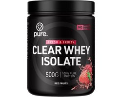 Pure. Clear Whey Isolate - Eiwit Limonade - Clear Whey Protein - Verfrissende Eiwit poeder - Red Fruits - 20 servings - 500g