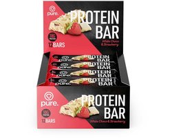 Pure. Protein Bar Crunchy - White Choco & Strawberry- 12 eiwitrepen - 18g protein