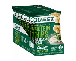 Quest Nutrition Protein Chips (8x32g) Sour Cream & Onion - Functionele voeding - Eiwit Snacks