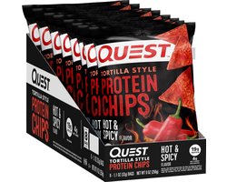 Quest Nutrition Protein Tortilla Chips (8x32g) Hot & Spicy - Functionele voeding - Eiwit Snacks