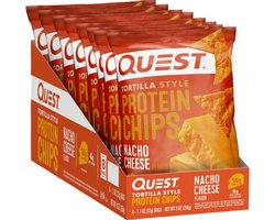 Quest Nutrition Protein Tortilla Chips (8x32g) Nacho Cheese - Functionele voeding - Eiwit Snacks