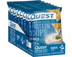 Quest Nutrition Protein Tortilla Chips (8x32g) Ranch - Functionele voeding - Eiwit Snacks
