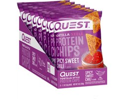 Quest Nutrition Protein Tortilla Chips (8x32g) Spicy Sweet Chili - Functionele voeding - Eiwit Snacks