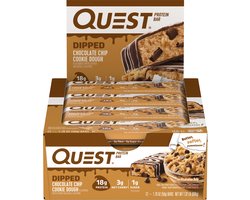 Quest Nutrition Quest Bars Dipped (12x50g) Chocolate Chip Cookie Dough - Repen - Eiwit Repen