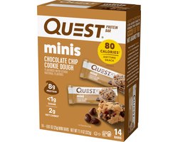 Quest Nutrition Quest Mini Bars (14x23g) Chocolate Chip Cookie Dough - Repen - Eiwit Repen