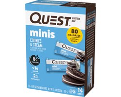 Quest Nutrition Quest Mini Bars (14x23g) Cookies & Cream - Repen - Eiwit Repen