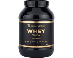 Rebuild Nutrition Whey Proteïne - Cookies & Cream smaak - Whey Protein - Proteïne Poeder - Hoogwaardige Eiwitpoeder - 40 Eiwitshakes - 1000 gram
