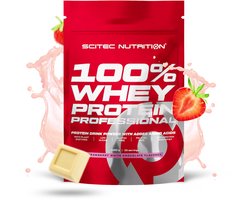 Scitec Nutrition® - 100% Whey Protein Professional (1000 gram - Strawberry/White Chocolate) - Aardbei/Witte chocolade - 33 eiwitshakes - premium proteine poeder - eiwitpoeder met aminozuren