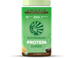 Sunwarrior Protein Classic Organic (750g) Chocolate - Eiwitten - Veganistisch eiwit