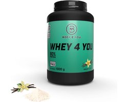 Whey Eiwitpoeder Vanille 1KG – 33 servings – 80% Eiwit – Body4You