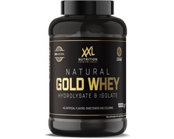 XXL Nutrition - Natural Gold Whey - Whey Hydrolisaat & Isolaat Proteďne - Eiwitpoeder Shake - 100% Natuurlijk - Diverse Smaken - Vanille - 1000 gram (33 shakes)