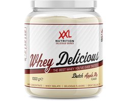 XXL Nutrition - Whey Delicious - 80% Eiwit - Appeltaart - Wei Eiwitpoeder met BCAA & Glutamine, Proteine Poeder, Eiwit shake, Whey Protein - Diverse Smaken - 1000 gram (33 shakes)