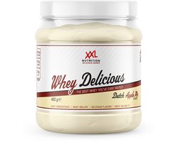 XXL Nutrition - Whey Delicious - 80% Eiwit - Appeltaart - Wei Eiwitpoeder met BCAA & Glutamine, Proteine Poeder, Eiwit shake, Whey Protein - Diverse Smaken - 450 gram (15 shakes)