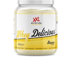 XXL Nutrition - Whey Delicious - 80% Eiwit - Banaan - Wei Eiwitpoeder met BCAA & Glutamine, Proteine Poeder, Eiwit shake, Whey Protein - Diverse Smaken - 1000 gram (33 shakes)