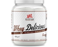 XXL Nutrition - Whey Delicious - 80% Eiwit - Coconut / Kokos - Wei Eiwitpoeder met BCAA & Glutamine, Proteine Poeder, Eiwit shake, Whey Protein - Diverse Smaken - 1000 gram (33 shakes)