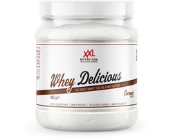 XXL Nutrition - Whey Delicious - 80% Eiwit - Coconut Kokos - Wei Eiwitpoeder met BCAA & Glutamine, Proteine Poeder, Eiwit shake, Whey Protein - Diverse Smaken - 450 gram (15 shakes)