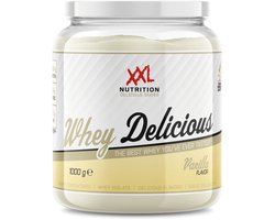 XXL Nutrition - Whey Delicious - 80% Eiwit - Vanille - Wei Eiwitpoeder met BCAA & Glutamine, Proteine Poeder, Eiwit shake, Whey Protein - Diverse Smaken - 1000 gram (33 shakes)