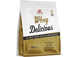 XXL Nutrition - Whey Delicious - 80% Eiwit - Vanille - Wei Eiwitpoeder met BCAA & Glutamine, Proteine Poeder, Eiwit shake, Whey Protein - Diverse Smaken - 1000 gram (Zak) (33 shakes)