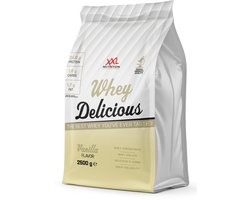 XXL Nutrition - Whey Delicious - 80% Eiwit - Vanille - Wei Eiwitpoeder met BCAA & Glutamine, Proteine Poeder, Eiwit shake, Whey Protein - Diverse Smaken - 2500 gram (83 shakes)