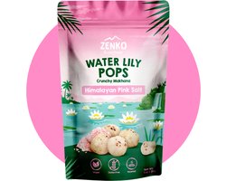 ZENKO Water Lily Pops - Himalayan Pink Salt (8x28g) | Vegan, glutenvrij, 10% proteïne | Gezonde snack | Beter dan popcorn!