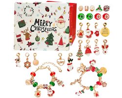 Adventskalender 2025 voor kinderen - Kerstadventskalender 2025 voor meisjes - 24-daagse aftelkalender voor sieraden en cadeaus - Armbandenmaakset
