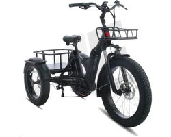 Diablo Big Foot Fatbike Driewieler - elektrische 3 wieler cargo - mat zwart