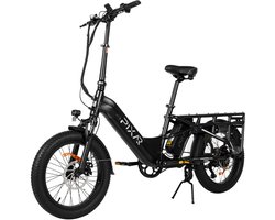 Pixar Plus7 Elektrische Fiets - 250 W Motor - Dubbele 48V10,4Ah Accu- 20*3″ Dikke Banden - 90 km Maximaal Bereik - Shimano 7-versnellingen - Zwart