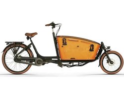 Vogue Carry 2 - Elektrische Bakfiets - 20 inch - 250W motor - Actieradius tot 70 km - 8 versnellingen - Hydraulische schijfremmen - Zwart/Bruin
