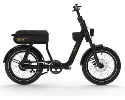 AGM Goccia EZI Comfort Elektrische Fatbike - Tweepersoonszadel - Telefoonoplader - 20 Inch - 250W Motor - 7 Versnellingen - 100 km Actieradius - Hydraulische Schijfremmen - Zwart