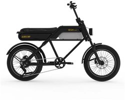 AGM Goccia EZI Sport Elektrische Fatbike - Tweepersoonszadel - Telefoonoplader - 20 Inch - 250W Motor - 7 Versnellingen - 100 km Actieradius - Hydraulische Schijfremmen - Zwart