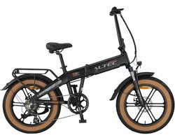 Altec Cross - Elektrische Fatbike-Vouwfiets - Mat Zwart - 20 inch - 39 cm - Accu 468Wh (36V, 13Ah) - 250W Ananda Achterwielmotor - Shimano Speed 7 Versnellingen - Hydraulische Schijfremmen