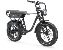 Ape Ryder A10 Pro - Fatbike - Zwart - 20x4.5 inch - Accu 36V (10Ah) - 250W Achterwielmotor - Shimano 7 Versnellingen - Hydraulische Remmen