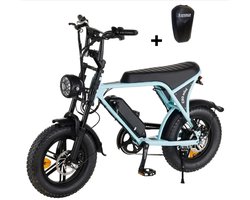 C80 Mini Fatbike - elektrische fiets - 250W motor - 40 km actieradius - licht blauw