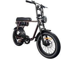 EB2 PRO fatbike | Krachtsensor | Hydraulische remmen - 250 Watt - Koffie bruin Fatbike