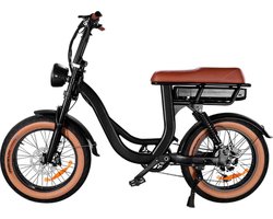 EB8 Elektrische Fatbike - Lage Instap - 20 Inch - 250W Motor - 7 Versnellingen - 80 km Actieradius - Hydraulische Schijfremmen - Bruin