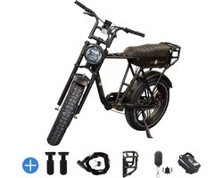 Ebikekopen.com Ape Ryder A10 - Fatbike - Rijklaar - Incl. Slot - Kettingbeschermer - Voetensteuntje -Straatlegaal - Ebike - Elektrische Fiets - Met Accessoires