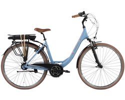 Eluxo E-Voltage City N8 - Elektrische Fiets - Pastelblauw - 28 inch - Accu 468Wh - 250W Bewo Middenmotor - Shimano Revoshifter 8 Versnellingen - V-Brake Remmen