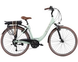 Eluxo E-Voltage D9 - Elektrische Fiets - Mintgroen - 28 inch - Accu 468Wh - 250W Bewo Middenmotor - Shimano Altus 9 Versnellingen - V-Brake Remmen