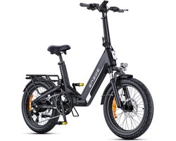 ENGWE L20 3.0 Boost Elektrische fiets - Actieradius 135km - Verwijderbare batterij 48V13.5Ah - Motor 250W - Shimano 7 versnellingen - Hydraulische schijfremmen - 20 Inch Commuter E-Bike - Fatbike - Zwart