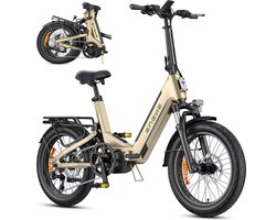 ENGWE L20 3.0 Pro Elektrische fiets - Actieradius 150km - Verwijderbare batterij 48V15Ah - Motor 250W - Shimano 7 versnellingen - Hydraulische schijfremmen - 20 Inch Commuter E-Bike - Fatbike - Goud