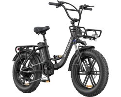 ENGWE L20 Boost Elektrische fiets - Actieradius 120km - Verwijderbare batterij 48V13Ah - Motor 250W - Shimano 7 versnellingen - Mechanische Schijfremmen - 20 Inch Commuter E-Bike - Fatbike - Zwart