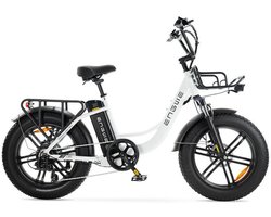 ENGWE L20 Elektrische Fatbike - E-bike - 20 Inch - 250W Motor - 7 Versnellingen - 140 km Actieradius - Mechanische Schijfremmen - Wit