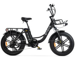 ENGWE L20 Elektrische Fatbike - E-bike - 20 Inch - 250W Motor - 7 Versnellingen - 140 km Actieradius - Mechanische Schijfremmen - Zwart