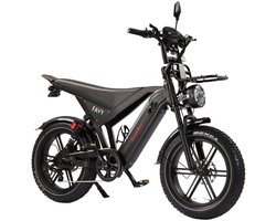 FAVY Sportline Fatbike - Limited GT20 Edition - Rijklaar - 65 km Actieradius - Verlengd Duo Zadel - NFC - Alarmsysteem - LCD Display - Hydraulische Schijfremmen - Bekerhouder - 250W Motor - Incl. Elektrische Fietspomp - 2 Jaar Garantie - Zwart