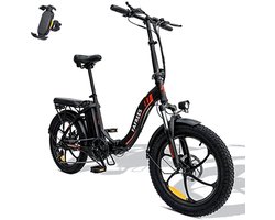 Opvouwbare E-bike Fatbike 20 inch met 36V Accu - Ideaal voor Pendelen en Recreatief Gebruik