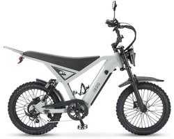 OUXI GT20 Pro Elektrische Skinnybike - Richtingaanwijzers - NFC-chip - 20 Inch - 250W Motor - 7 Versnellingen - 65 km Actieradius - Hydraulische Schijfremmen - Lichtgrijs